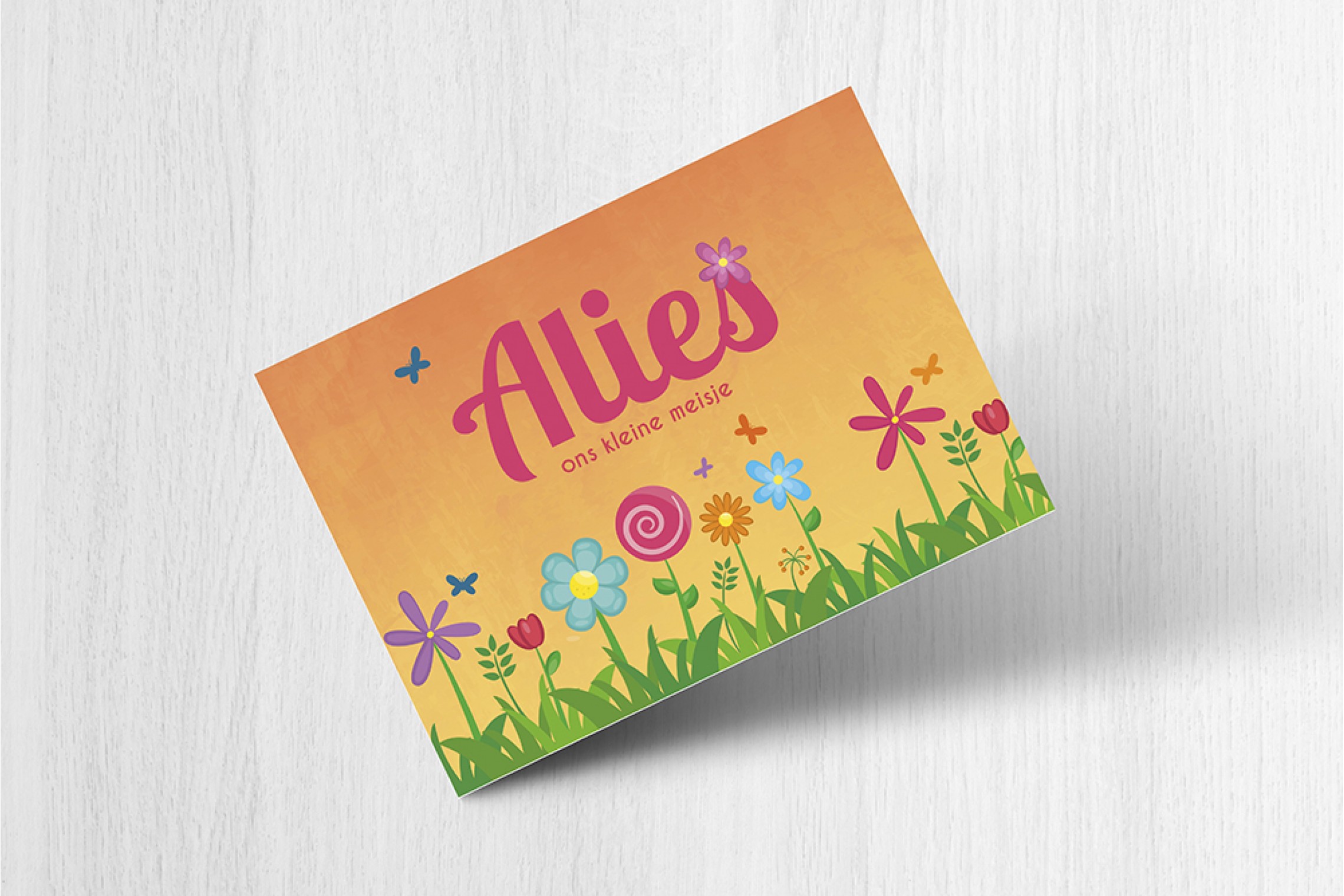 Bloemen in gras oranje